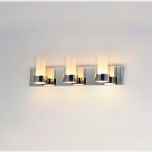 Maxim Lighting 3 Light Silo Clear & Frosted Bath Vanity Polishd Chrome FREE SHPG
